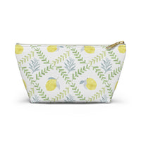 Lemon Tile Accessory Pouch w T-bottom in Green